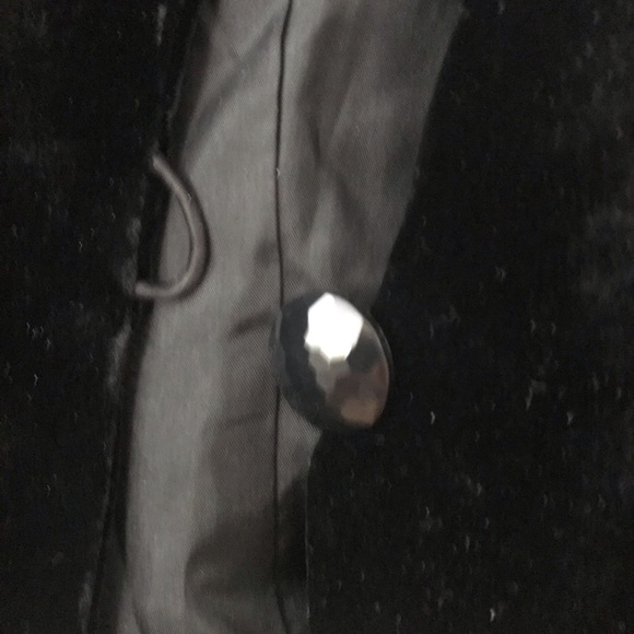 Ann Taylor LOFT Petites Black Velvet 1 Button Jacket Size 8P - Picture 4 of 5